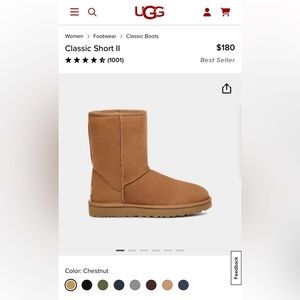 UGG Classic Short II in Chesnut